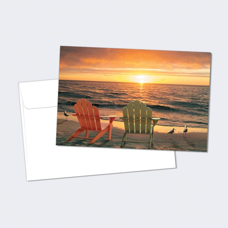 Tree-Free Greetings EcoNotes 12 Count Glorious Day Sunset All Occasion Notecard Set with Envelopes, 4 x 6 Inches (FS56238) - Image 1
